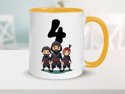 4. Geburtstag | 4 Jahre Ninja lustig Geschenkidee Geschenk Tasse