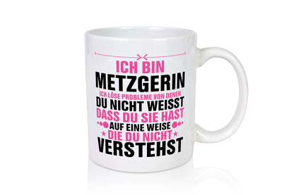 Löse Probleme: Metzgerin | Fleischerin v2 lustig Humor Geschenkidee Geschenk