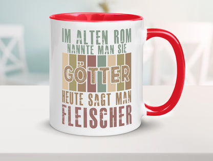 Heute sagt man: Fleischer | Schlachterei Humor Geschenkidee Tasse