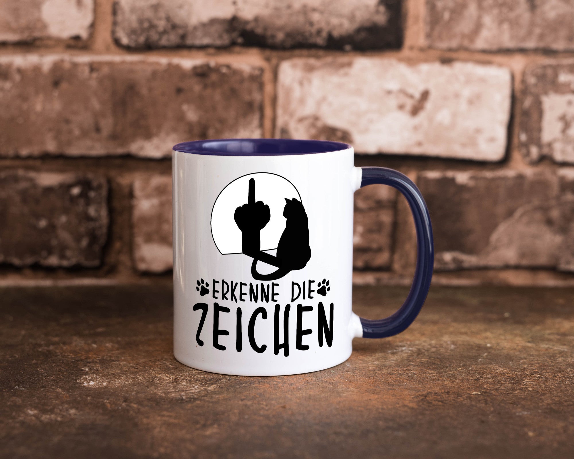 Erkenne die Zeichen | Katze Humor Tierliebhaber Geschenkidee Tasse