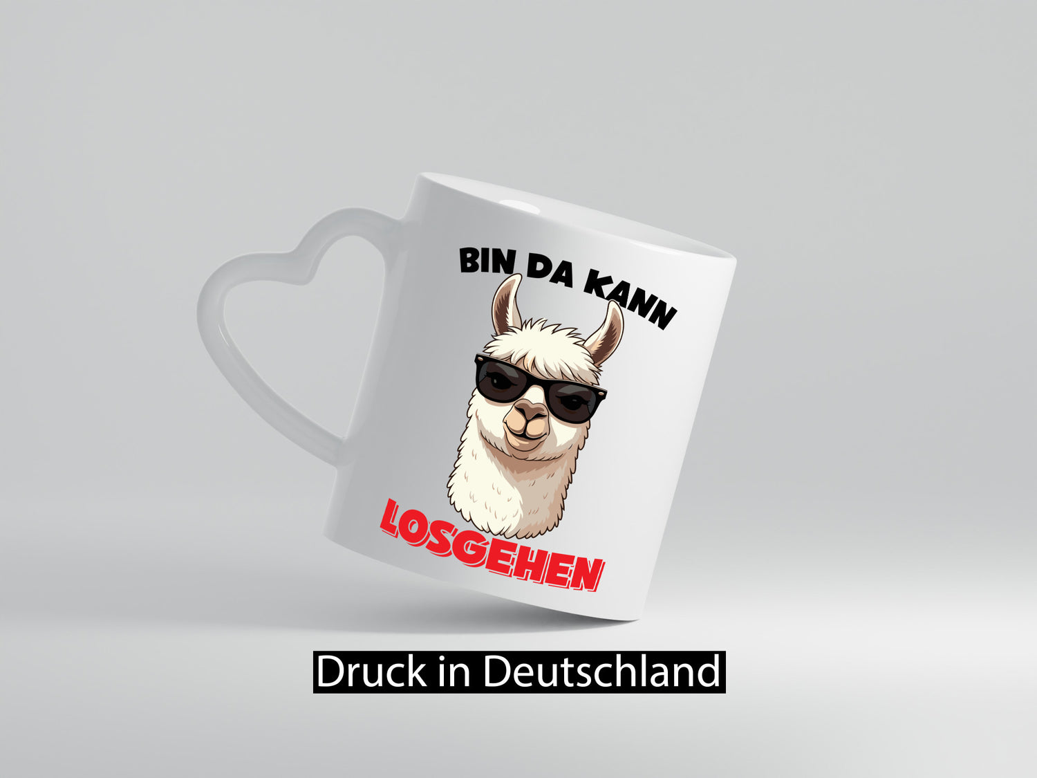 Bin da kann losgehen | Lama Alpaka lustig Humor Geschenkidee Geschenk Tasse