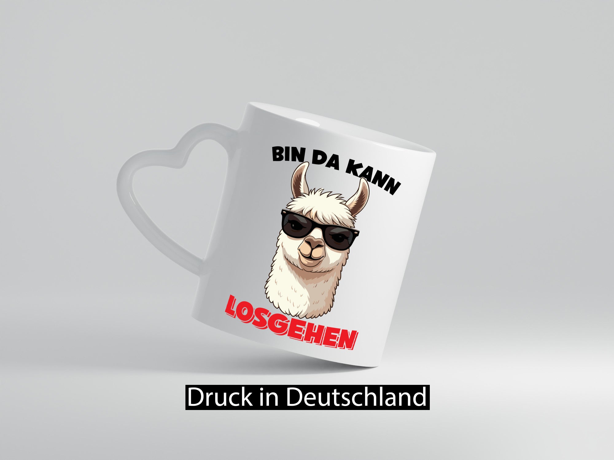 Bin da kann losgehen | Lama Alpaka lustig Humor Geschenkidee Geschenk Tasse