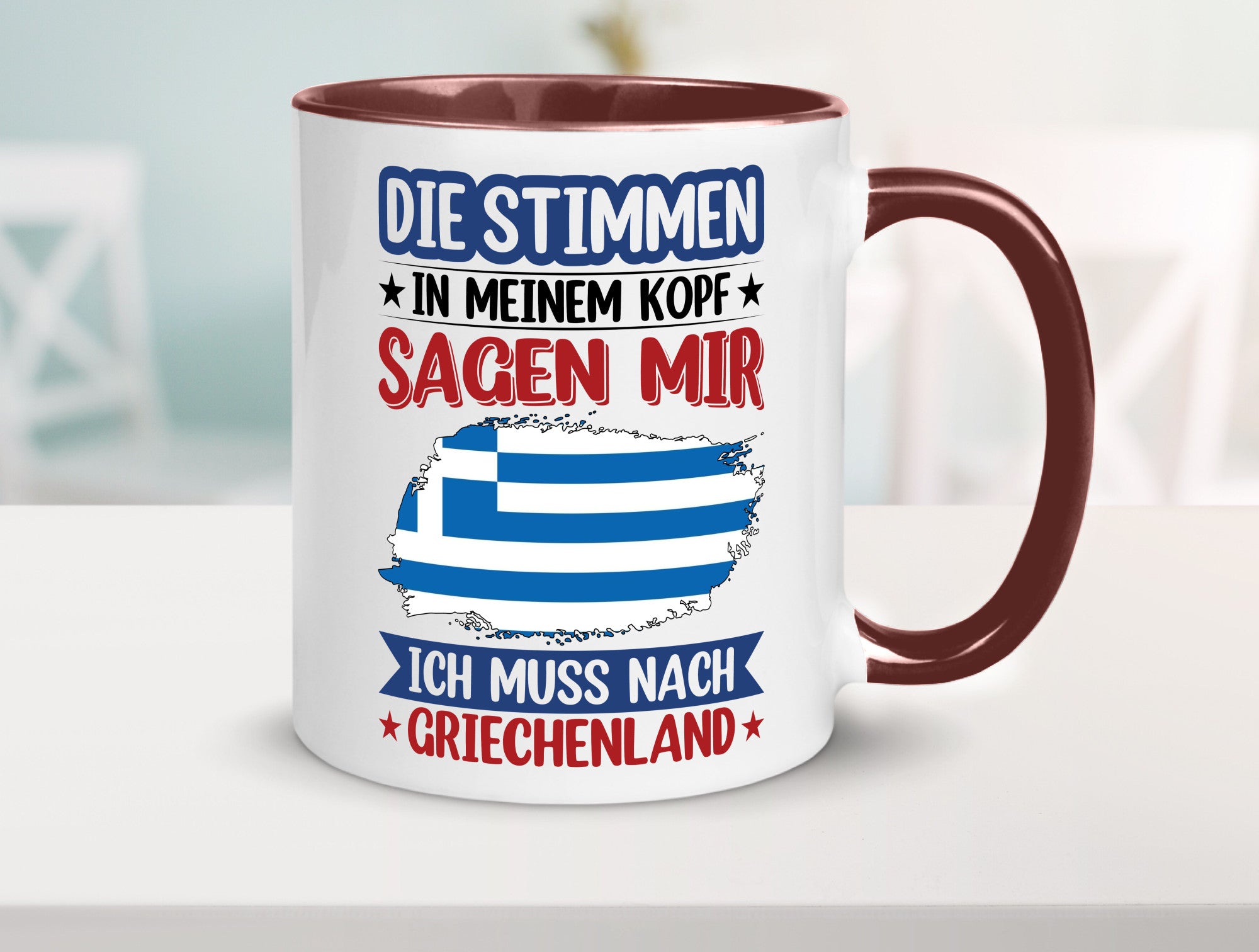 Griechenland | Urlaub Stimmen in meinem Kopf Traumland Humor Geschenkidee Tasse