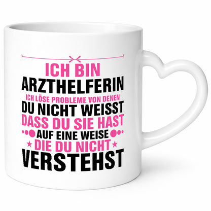 Löse Probleme: Arzthelferin | Fachangestellte Medizin Humor Geschenkidee Tasse
