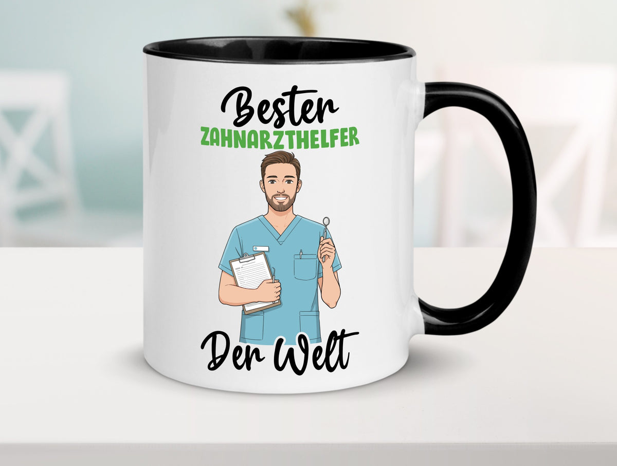 Bester Zahnarzthelfer | Zahnmedizin v2 lustiger Spruch Geschenk Humor Tasse