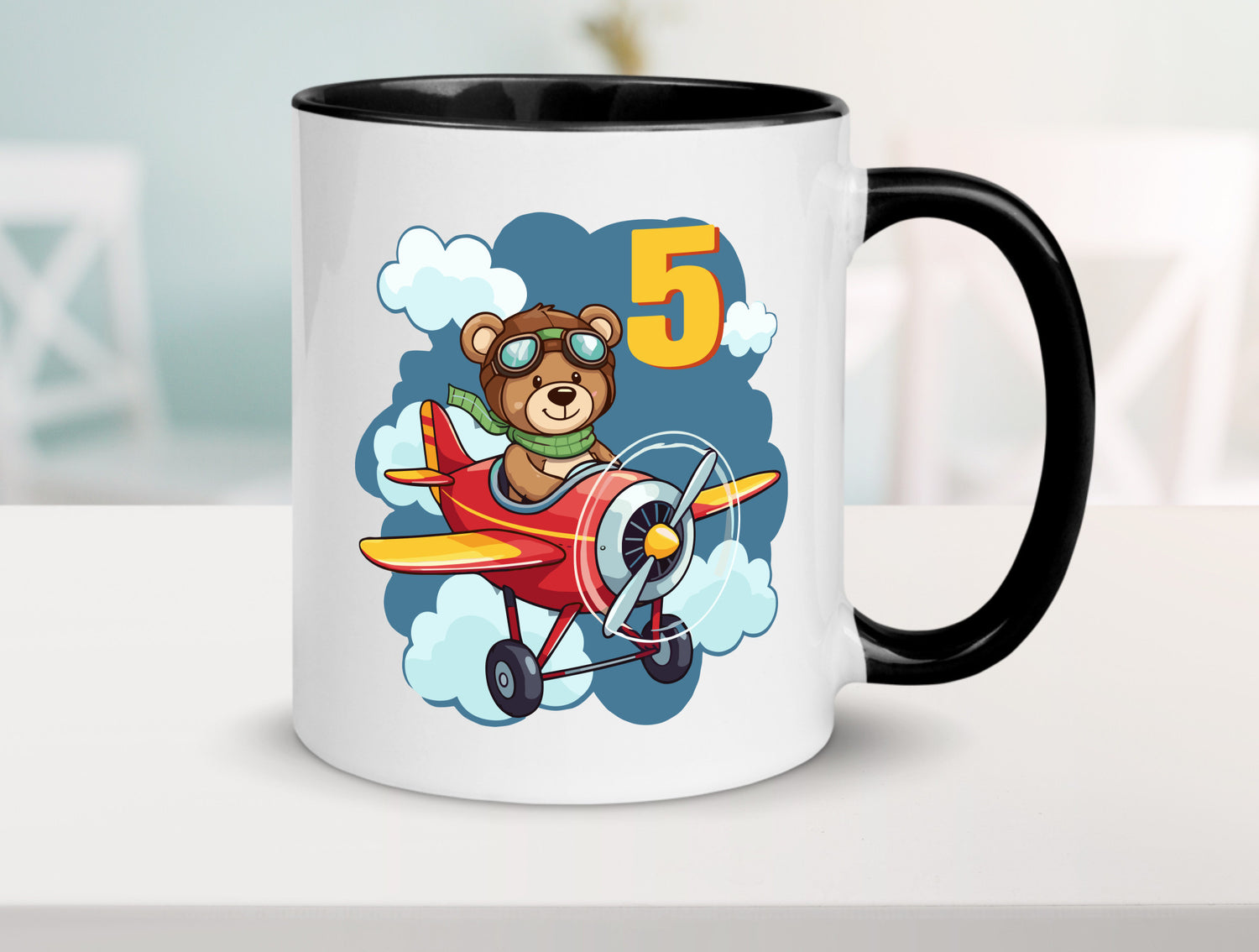 5. Geburtstag | 5 Jahre Kinder Pilot Flugzeug Geschenkidee Humor Tasse