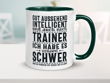 Gut aussehender Trainer |gestrichelte Linie | Punkte lustiger Spruch Geschenk