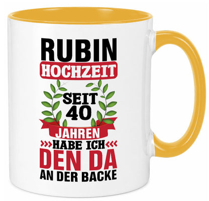 Rubin Hochzeit | 40 Jahre Verheiratet Humor Geschenkidee Tasse