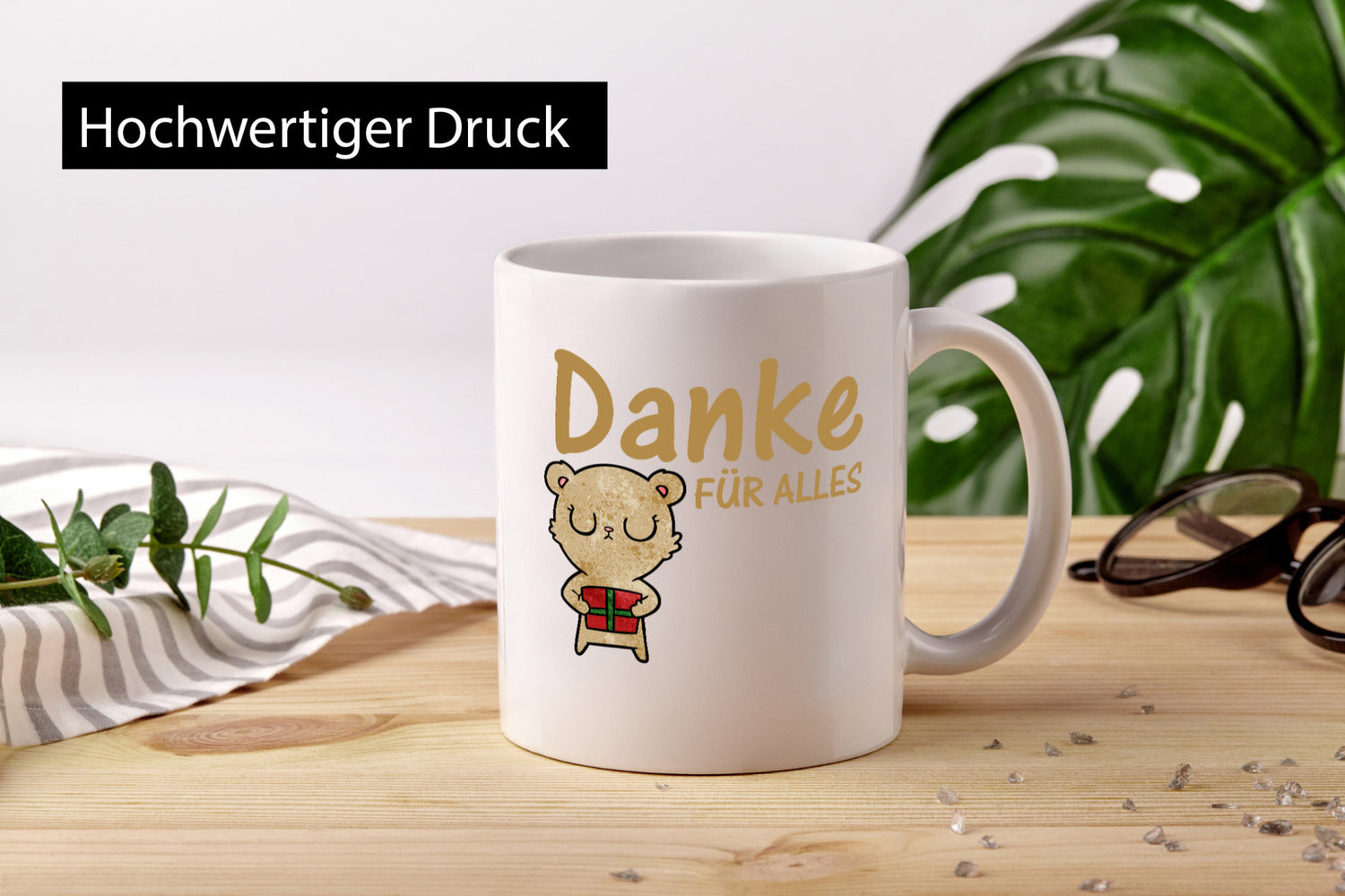 Danke für Alles | Dankeschön Spruch Bär Mitbringsel Geschenk Humor Geschenkidee