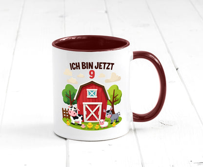 9. Geburtstag | 8 Jahre Bauernhof und Tiere Humor Geschenkidee Tasse
