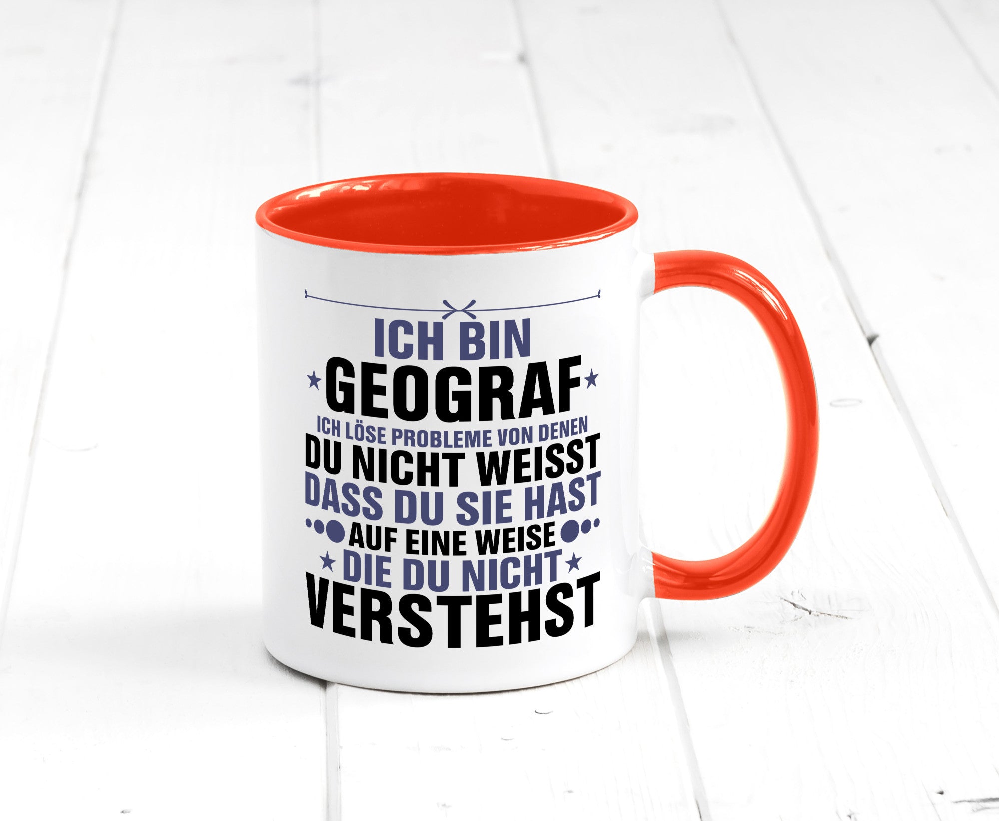Löse Probleme: Geograf | Geografie lustig Humor Geschenkidee Geschenk Tasse