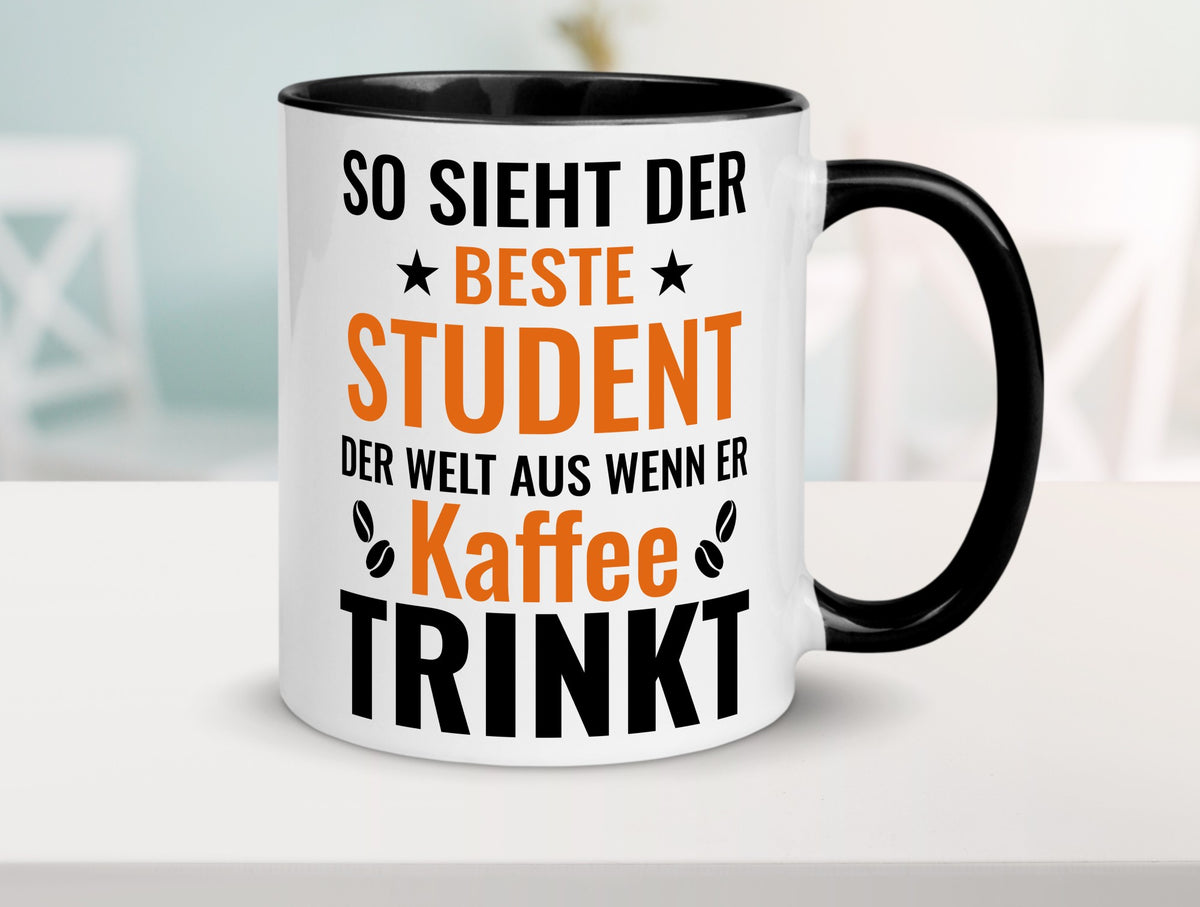 Kaffee trinkt: Student | Universität Uni Studium Humor Geschenkidee Tasse
