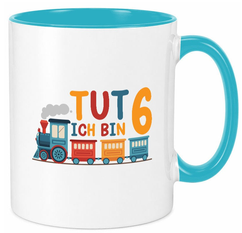 6. Geburtstag | 6 Jahre Eisenbahn Zug junge lustiger Spruch Geschenk Tasse