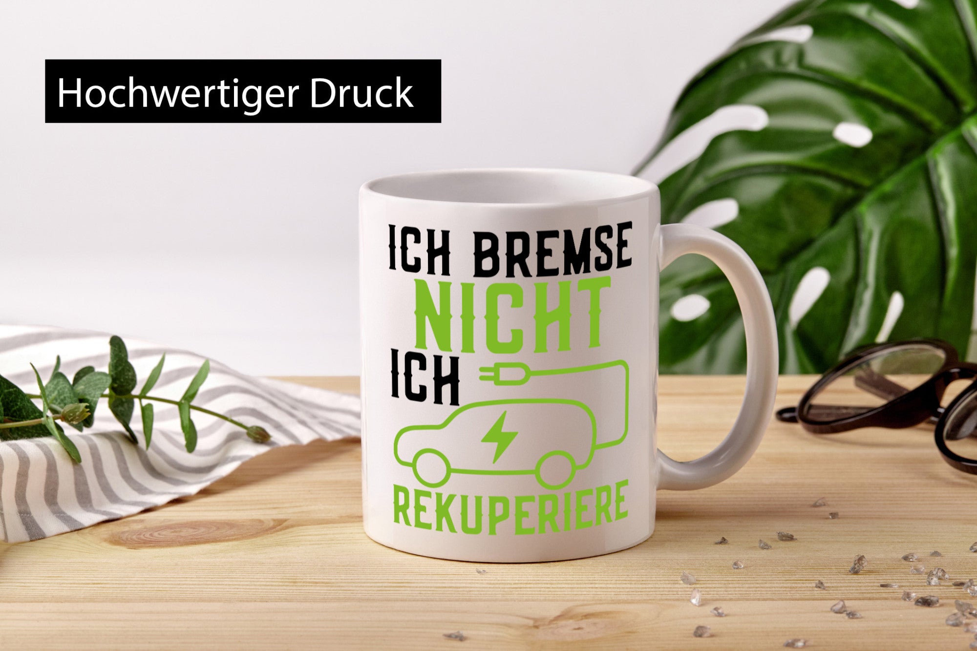 Ich bremse nicht rekuperiere | Elektroauto Autofan Geschenkidee Humor Tasse