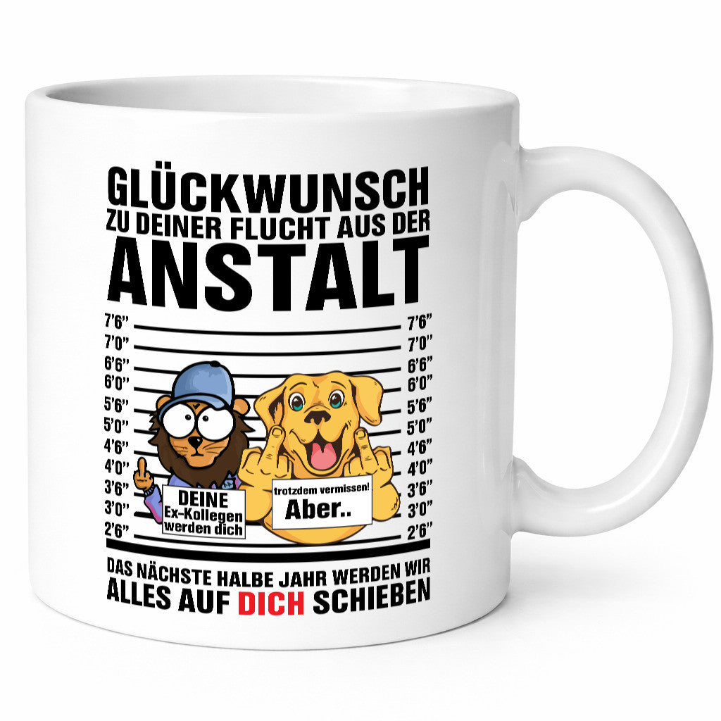 Glückwunsch zu deiner Flucht | Abschiedgeschenk v3 Geschenk Humor Geschenkidee