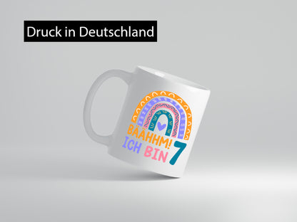 7. Geburtstag | 7 Jahre Regenbogen Bääm Mädchen Geschenk Geschenkidee lustiger