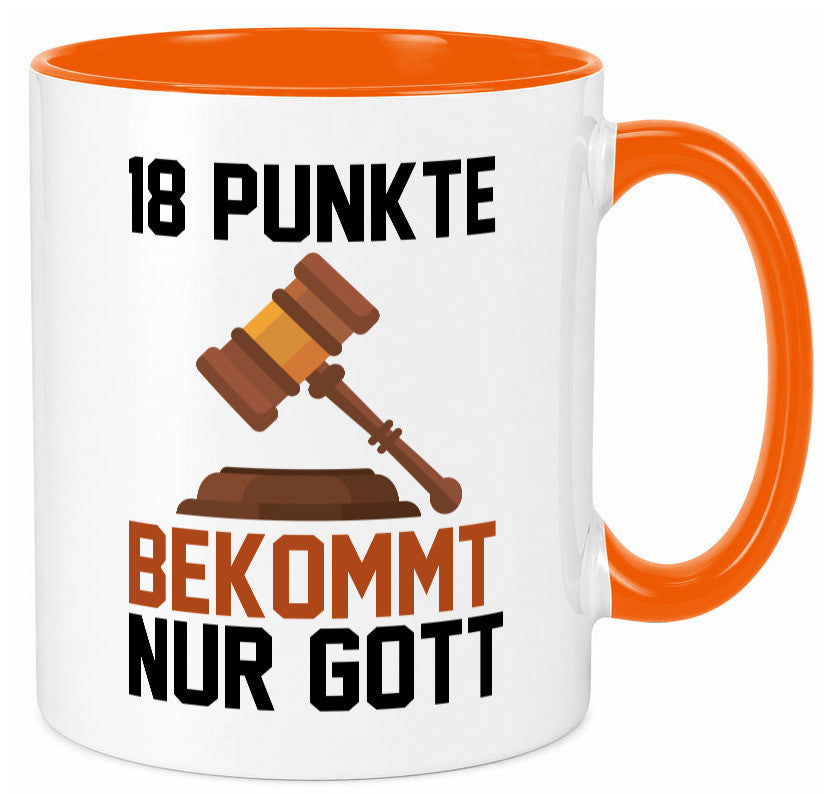 Jura | Anwalt 18 Punkte bekommt nur Gott Geschenk Humor Geschenkidee lustiger Tasse