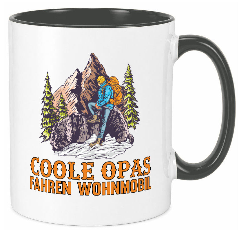 Coole Opas fahren Wohnmobil | Opa Wanderer Berge Humor Familie Geschenkidee Tasse