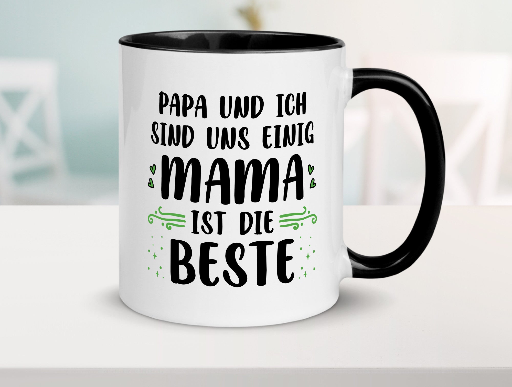 Papa und ich sind uns einige Mama ist die beste | Muttertag Geschenk Familie