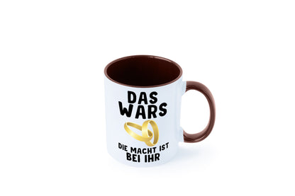Die macht ist bei ihr | Hochzeit Tasse Ehemann Ehe Geschenk Humor Geschenkidee