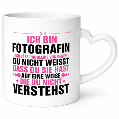 Löse Probleme: Fotografin | Fotografie Kamera Humor Geschenkidee Tasse