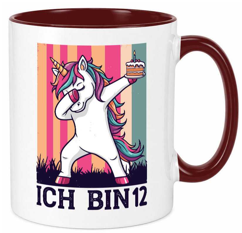 12 Geburtstag | Einhorn Damping Mädchen lustig Geschenkidee Geschenk Tasse