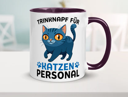 Katzen Personal | Katzenbesitzer Tasse Katze Humor vl2 Tierliebhaber