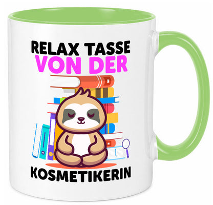 Relax Tasse: Kosmetikerin | Kosmetik Stylistin lustiger Spruch Geschenk Humor