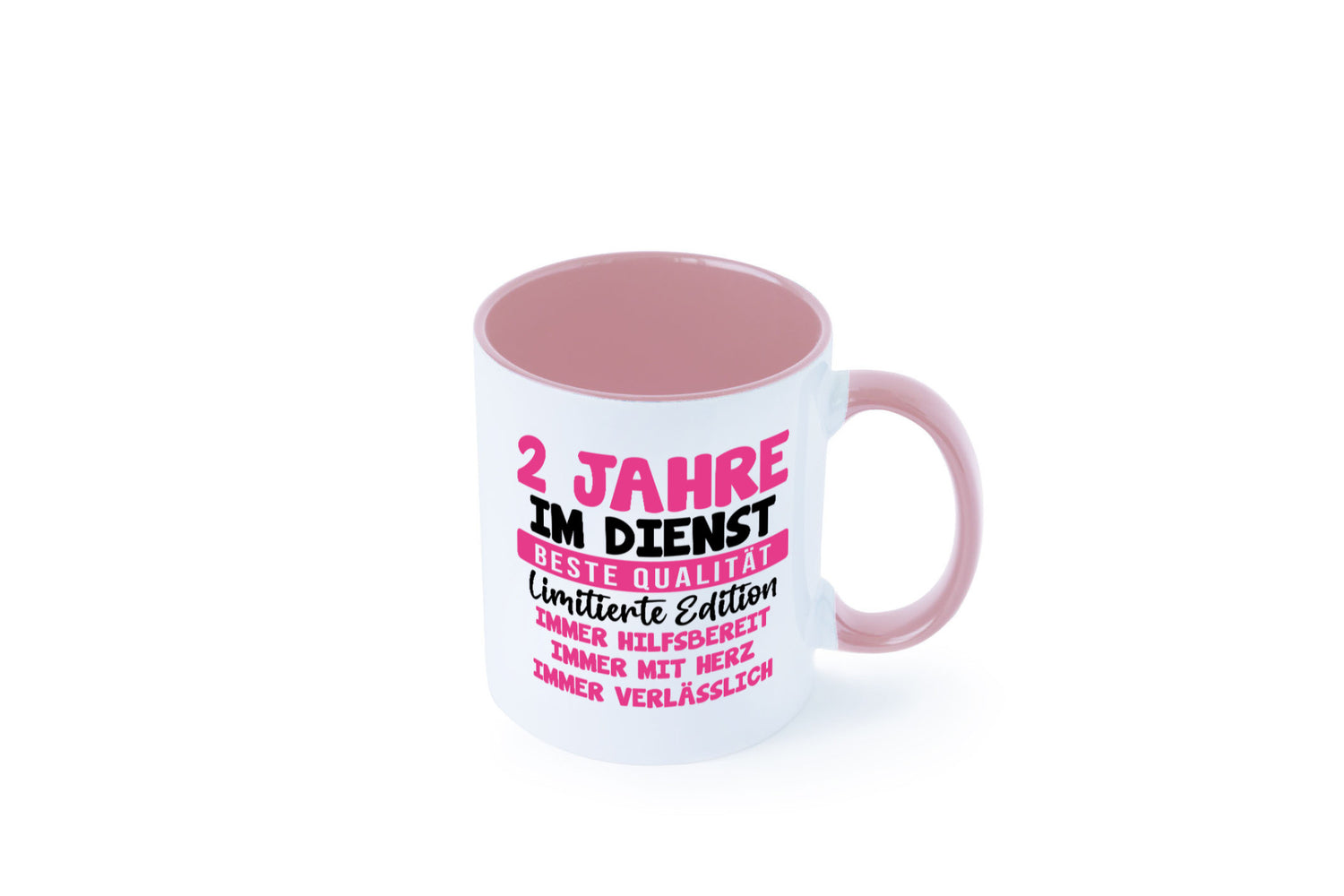 2 Jahre im Dienst | Jubiläum Arbeit v10 lustig Kollegen Büro Geschenk Tasse