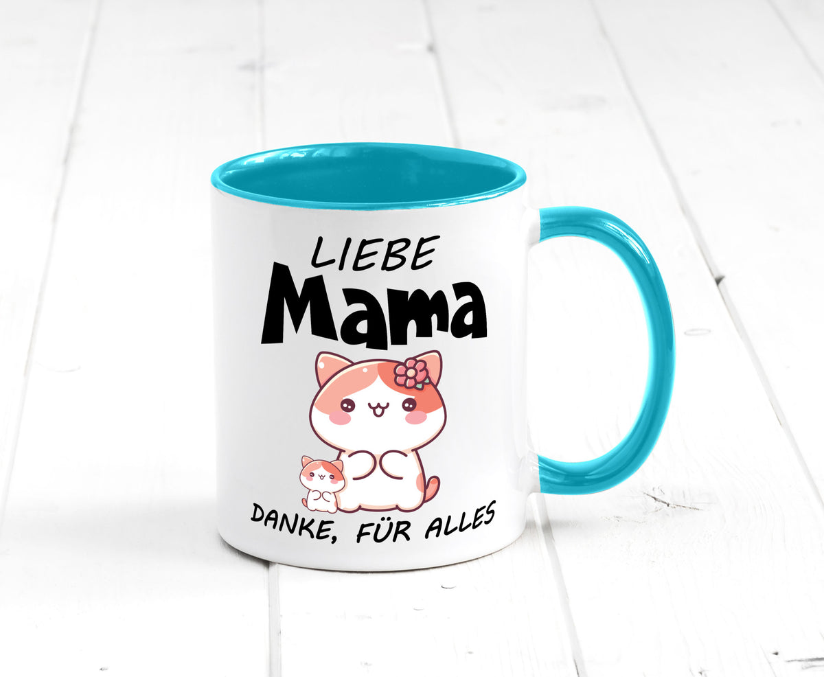Liebe Mama Danke, für alles | Muttertag Beste Geschenk Familie Geschenkidee Tasse