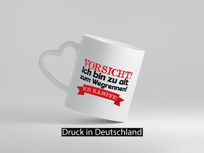 Bin zu alt zum wegrennen ich kämpfe | Alter Mann lustiger Spruch Geschenk Humor
