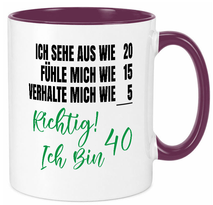 Ich bin Jung | 40 Geburtstag Verhalte mich wie ein Kind Geschenk Geschenkidee