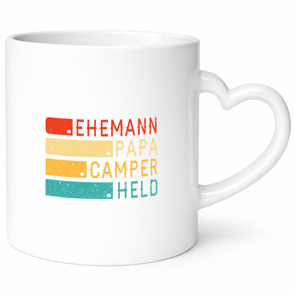 Ehemann | Papa Camper Held Camping Natur Humor Geschenkidee Tasse