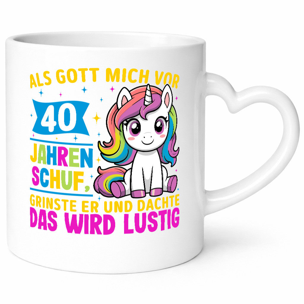 40. Geburtstag | Als Gott mich schuf 40 Jahre Geschenk Geschenkidee lustiger