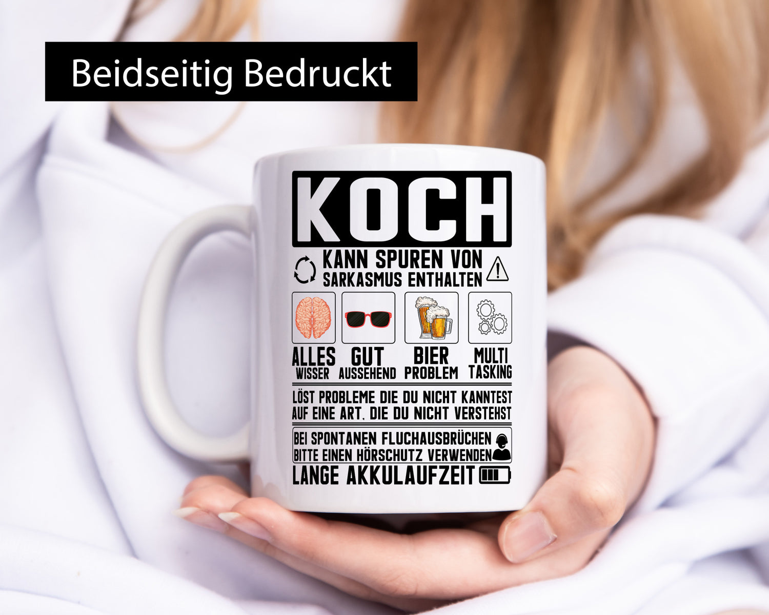 Definition von Koch | Küchenchef Warnhinweise Humor Geschenkidee Arbeit