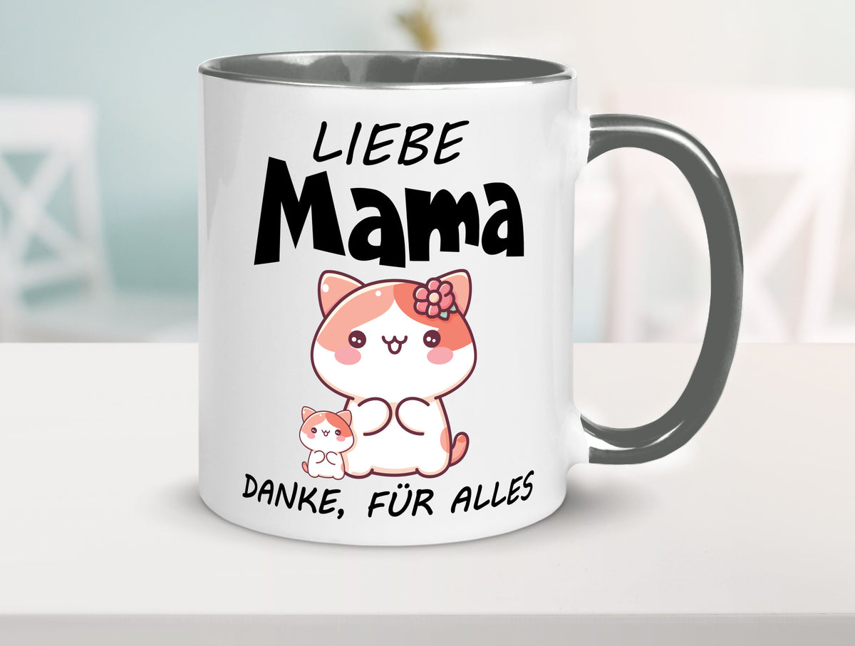 Liebe Mama Danke, für alles | Muttertag Beste Geschenk Familie Geschenkidee Tasse