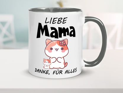 Liebe Mama Danke, für alles | Muttertag Beste Geschenk Familie Geschenkidee Tasse