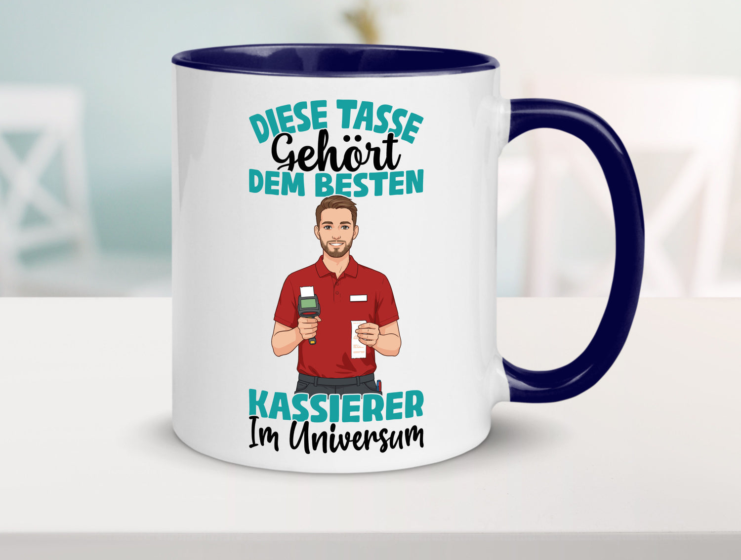 Im Universum: Kassierer Geschenk Humor Geschenkidee lustiger Spruch Tasse