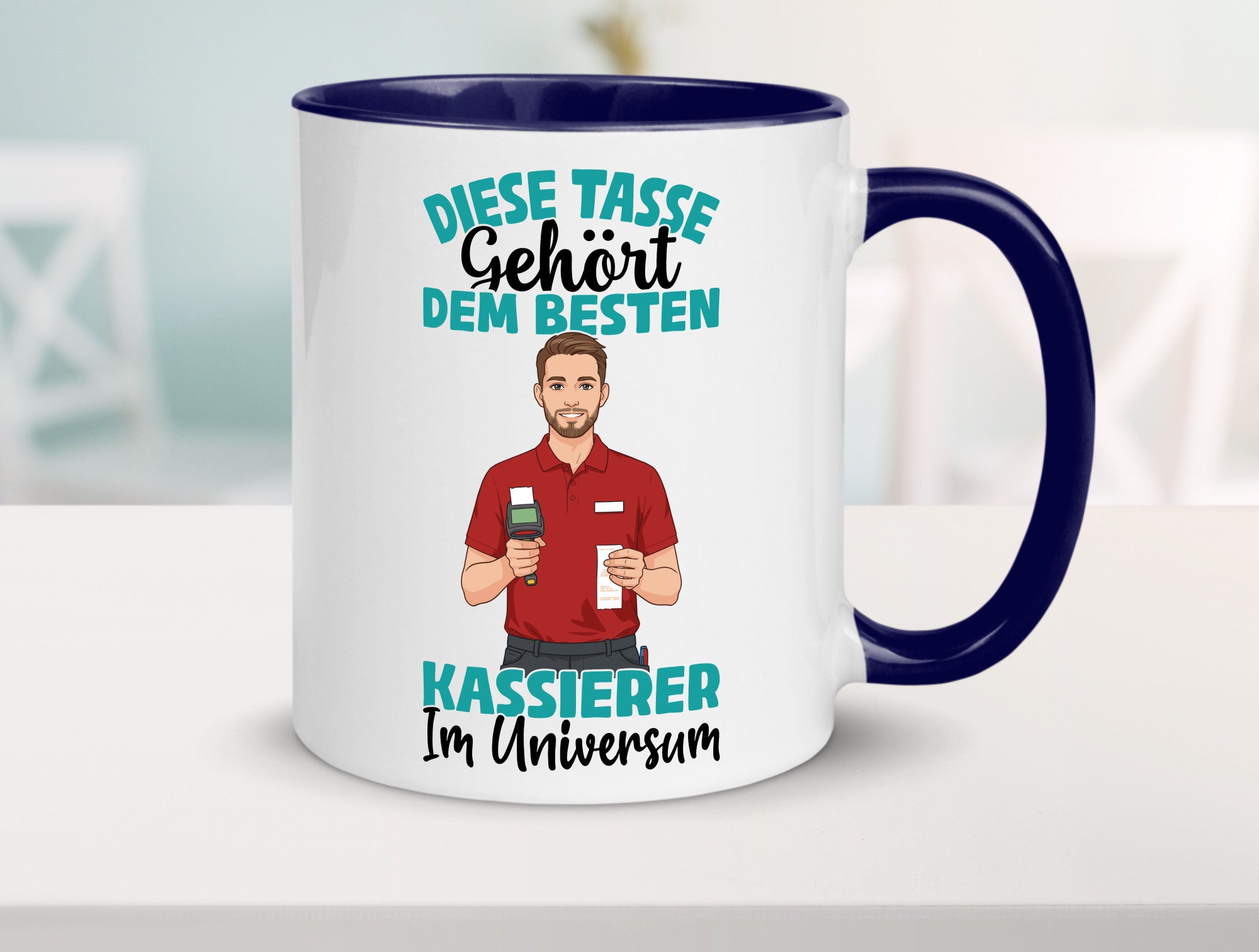 Im Universum: Kassierer Geschenk Humor Geschenkidee lustiger Spruch Tasse