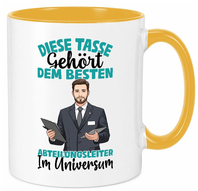Im Universum: Abteilungsleiter| Führungskraft lustig Humor Geschenkidee Tasse