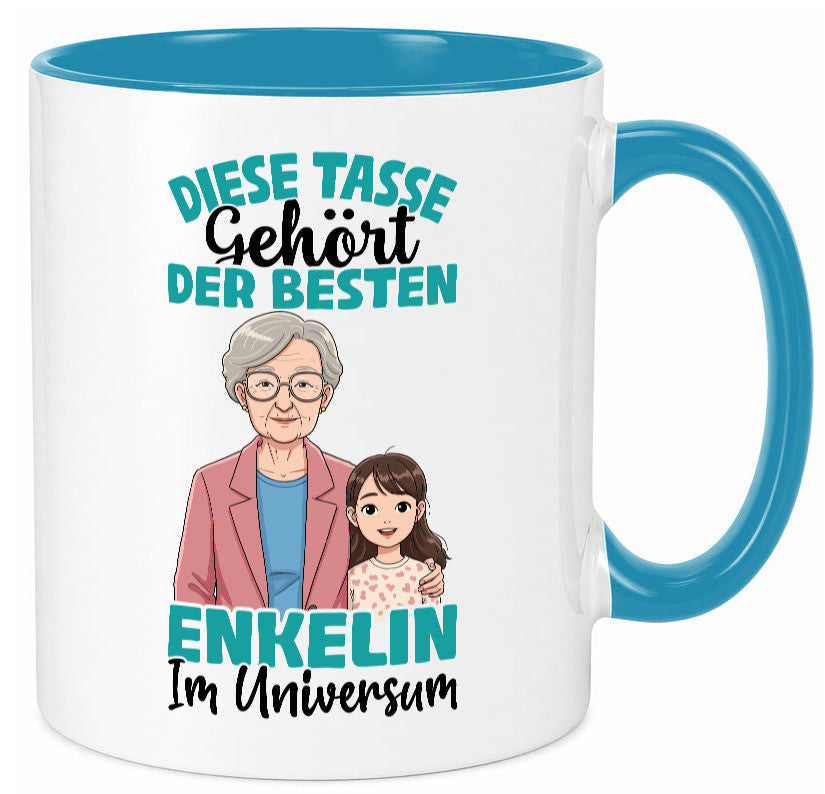 Im Universum: Enkelin | Opa Oma Großmutter Großvater Geschenk Familie Tasse