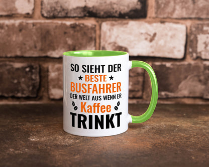 Kaffee trinkt: Busfahrer | Berufsfahrer Fahrer Geschenk Arbeit Kollegen Büro