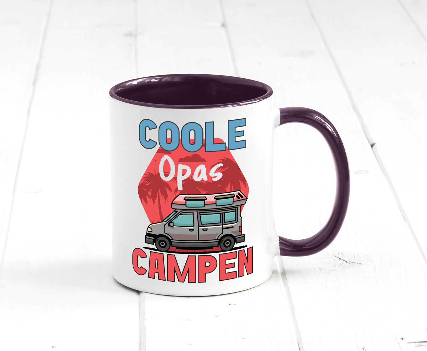 Coole Opas campen | Campingwagen Palmen Geschenk Familie Geschenkidee lustiger