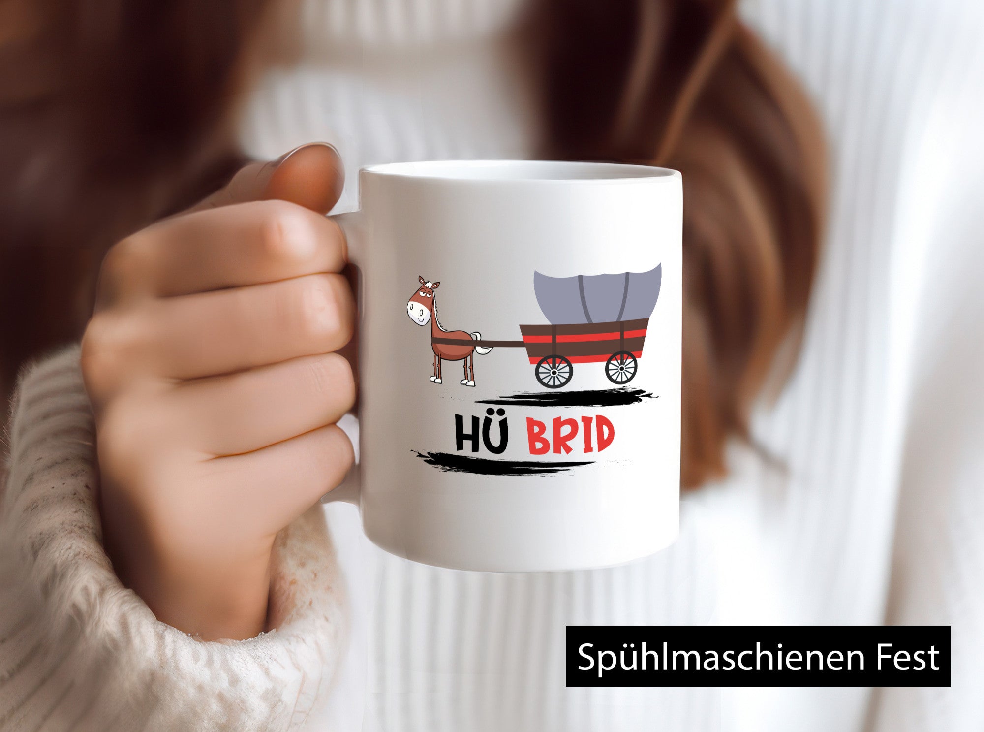 Hü Brid | Auto Autoliebhaber Pferdewagen lustiger Spruch Geschenk Humor