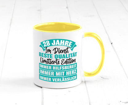 28 Jahre im Dienst | Jubiläum Arbeit lustig Kollegen Büro Geschenk Tasse