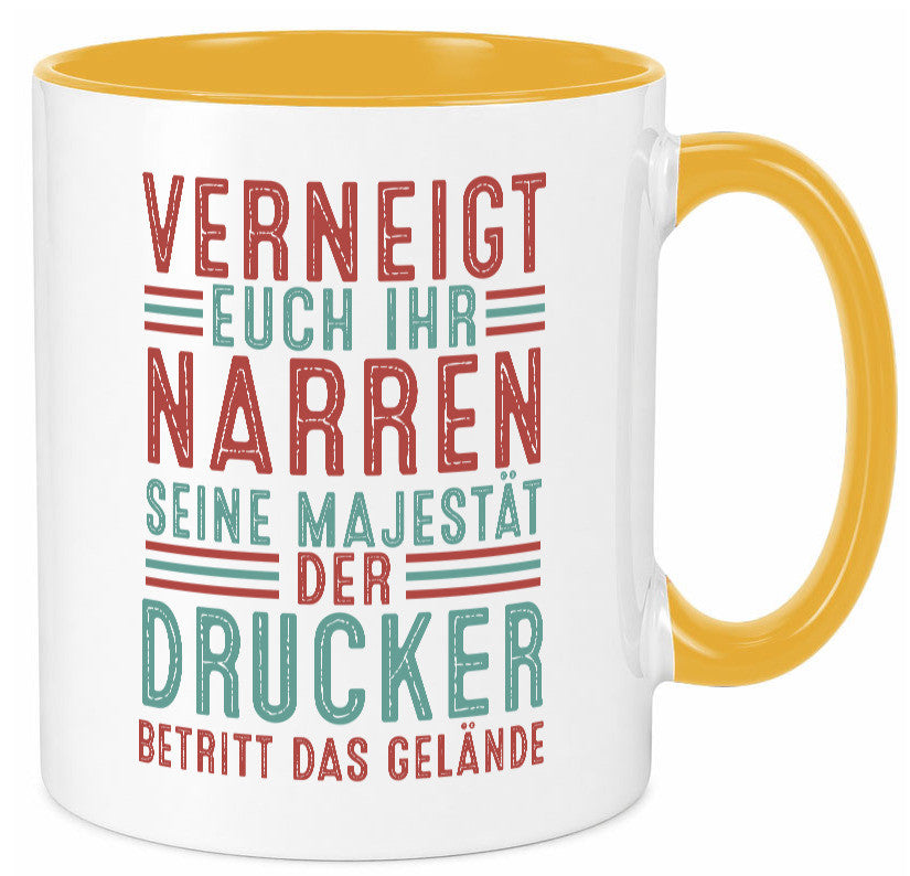 Verneigt euch: Drucker | Druckerei Print Medien v2 Geschenkidee Humor Tasse