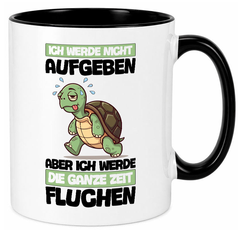 Ich geb nicht auf werde aber fluchen | Schildkröte Joggen v2 Humor Geschenkidee
