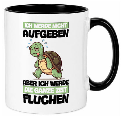Ich geb nicht auf werde aber fluchen | Schildkröte Joggen v2 Humor Geschenkidee