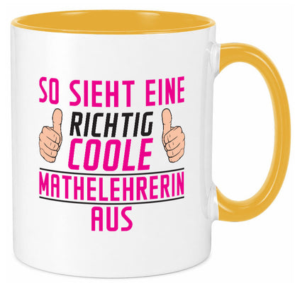 Richtig Coole Mathelehrerin | Lehrer Mathe lustiger Spruch Geschenk Humor