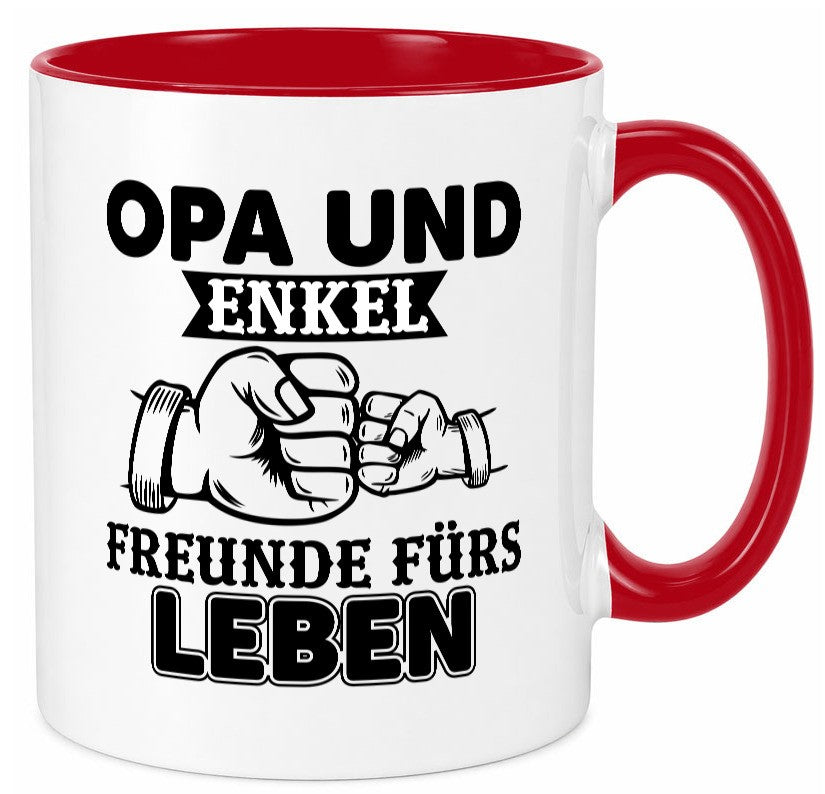 Opa und Enkel Freunde fürs Leben | Großvater Geschenkidee Familie Humor Tasse